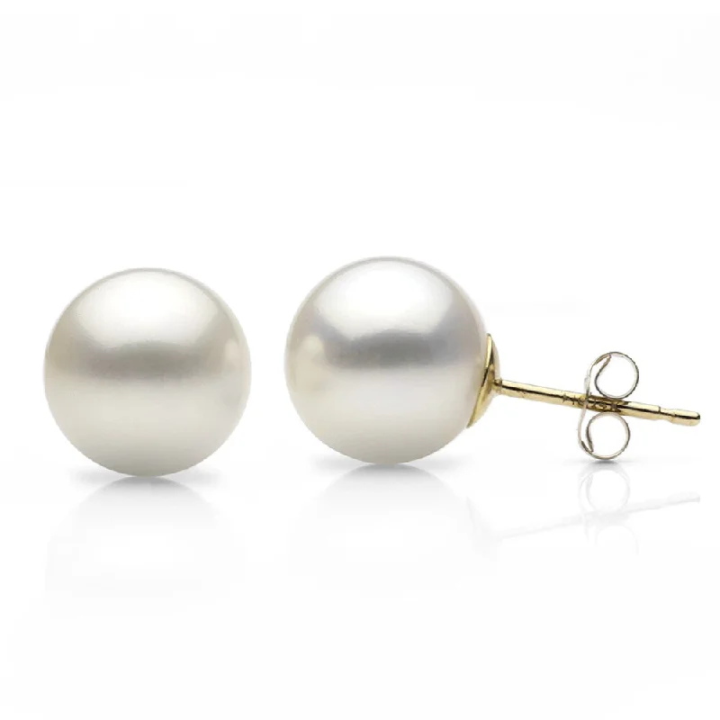 DaVonna 14k Gold Perfect Round Akoya Pearl Stud Earrings (7 mm )(Case of 5)