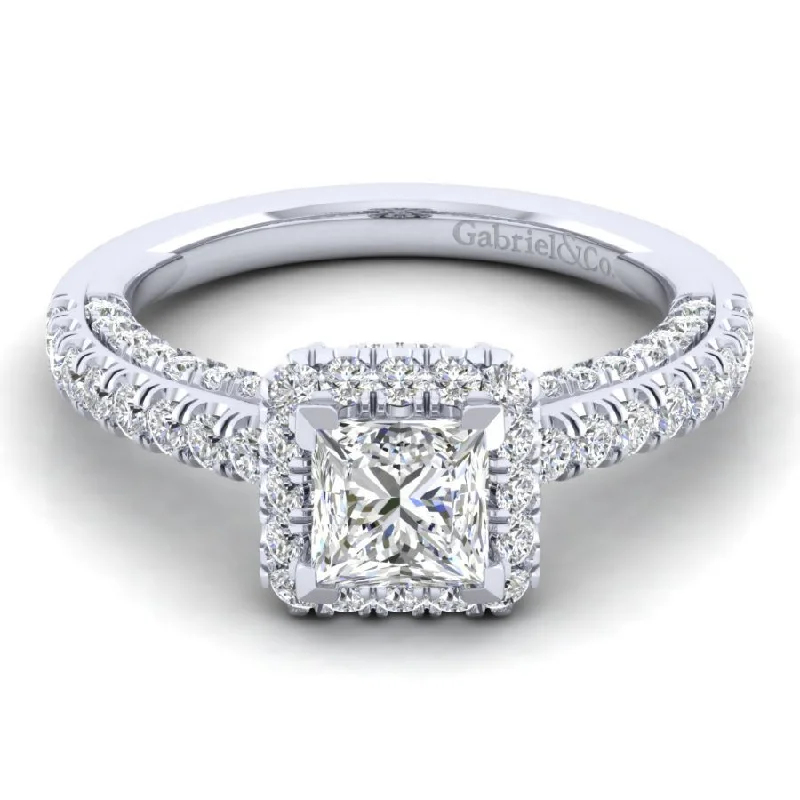 Milan Princess Cut Engagement Ring Setting