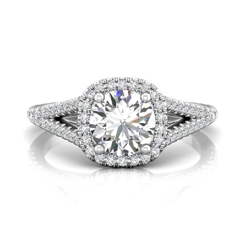 Martin Flyer FlyerFit Split Shank Halo Engagement Ring