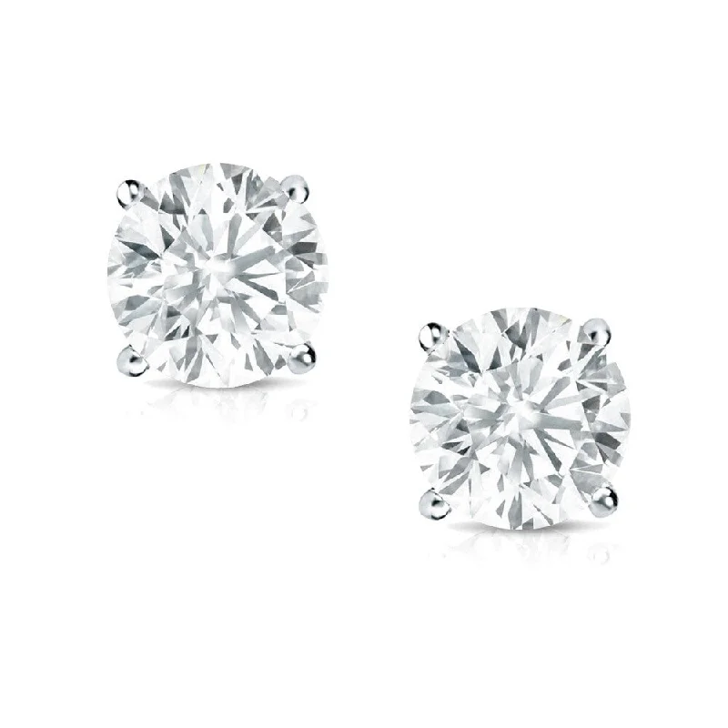 Auriya 14K Gold 1/2ct TDW Round Diamond Stud Earrings (E-F or H-I, VS1-VS2)