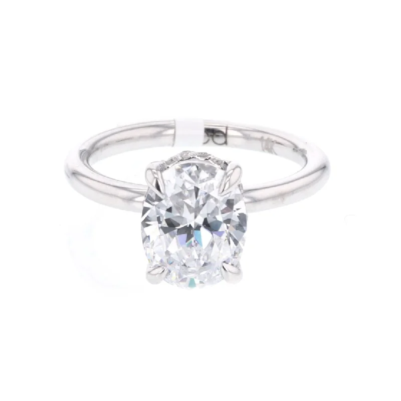 0.13 ctw Diamond Hidden Halo Engagement Ring