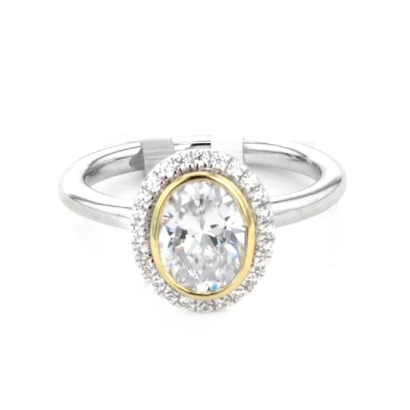 0.14 ctw Diamond Bezel Engagement Ring