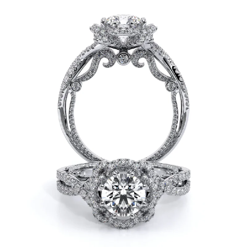 Verragio Insignia 18k White Gold Floret Halo Engagement Ring