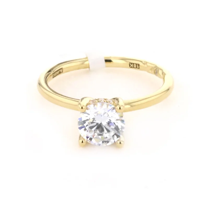 0.07 ctw Diamond Hidden Halo Engagement Ring