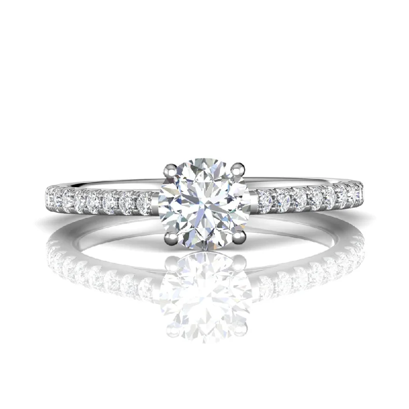 Martin Flyer FlyerFit Micropave Engagement Ring - 6.5mm Center