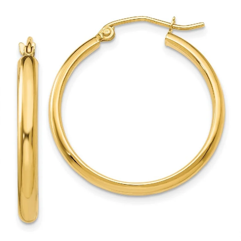 Curata 10k Yellow Gold Polished 25x26mm Hoop Earrings