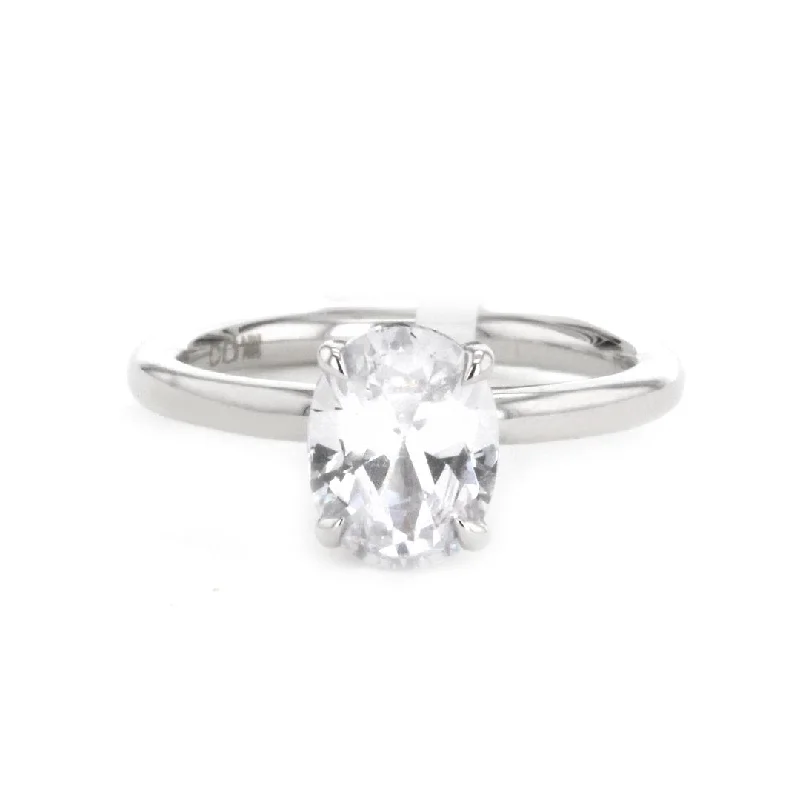 0.14 ctw Diamond Hidden Halo Engagement Ring