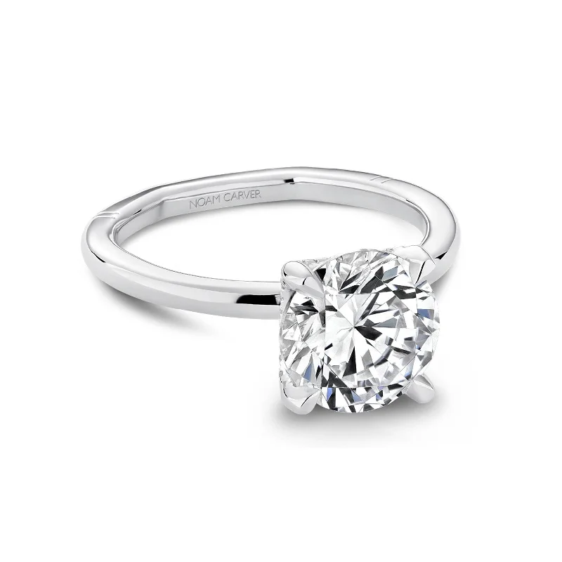 0.08 ctw Diamond Hidden Halo Engagement Ring